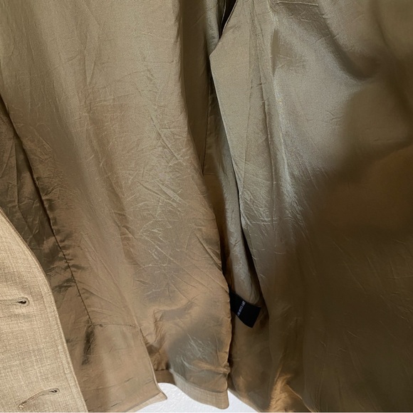 Bay Studio tan women’s jacket with silver hardware size 14P utility fall neutral - Picture 6 of 6